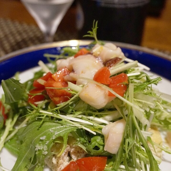 【新潟食材】水菜のタコスサラダ